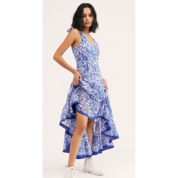 free people kikas dress blue